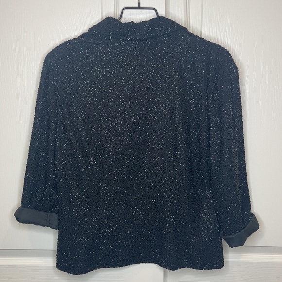 JKara New York Black Beaded Jacket/Top Size L - Picture 8 of 11